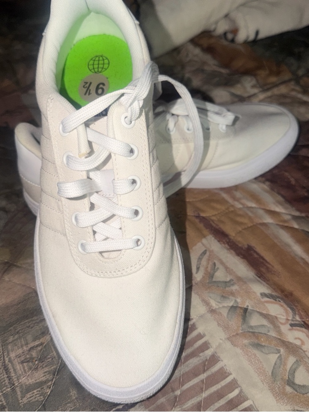 adidas Cream Low-Top Canvas Sneakers